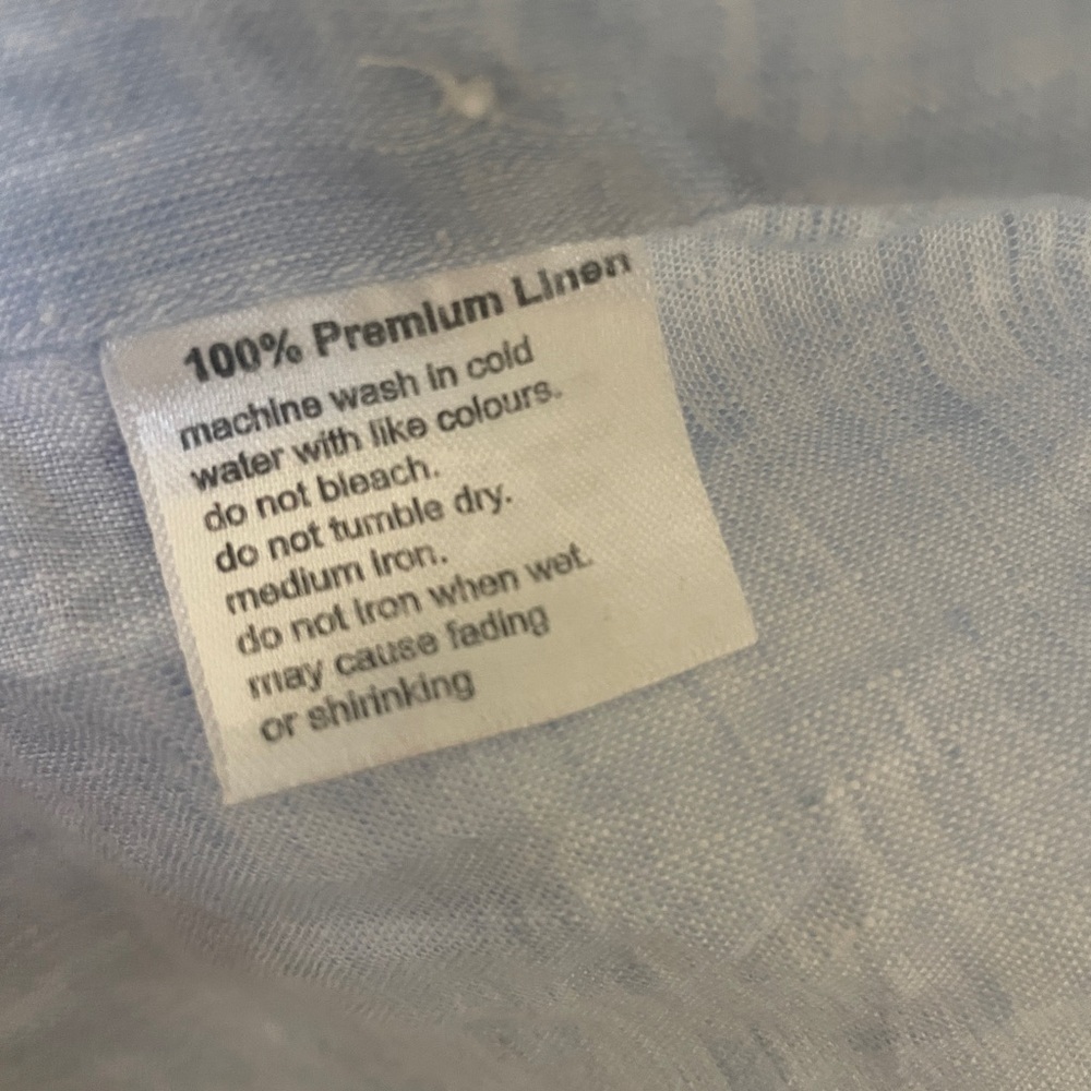 100% premium linen button down blouse - Picture 5 of 7